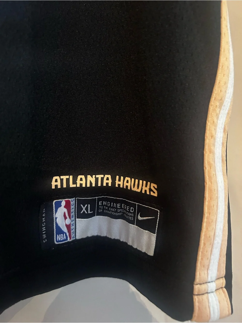 Nike Dri-Fit XL Atlanta Hawks Black Basketball Jersey #22 Reddish Excellent